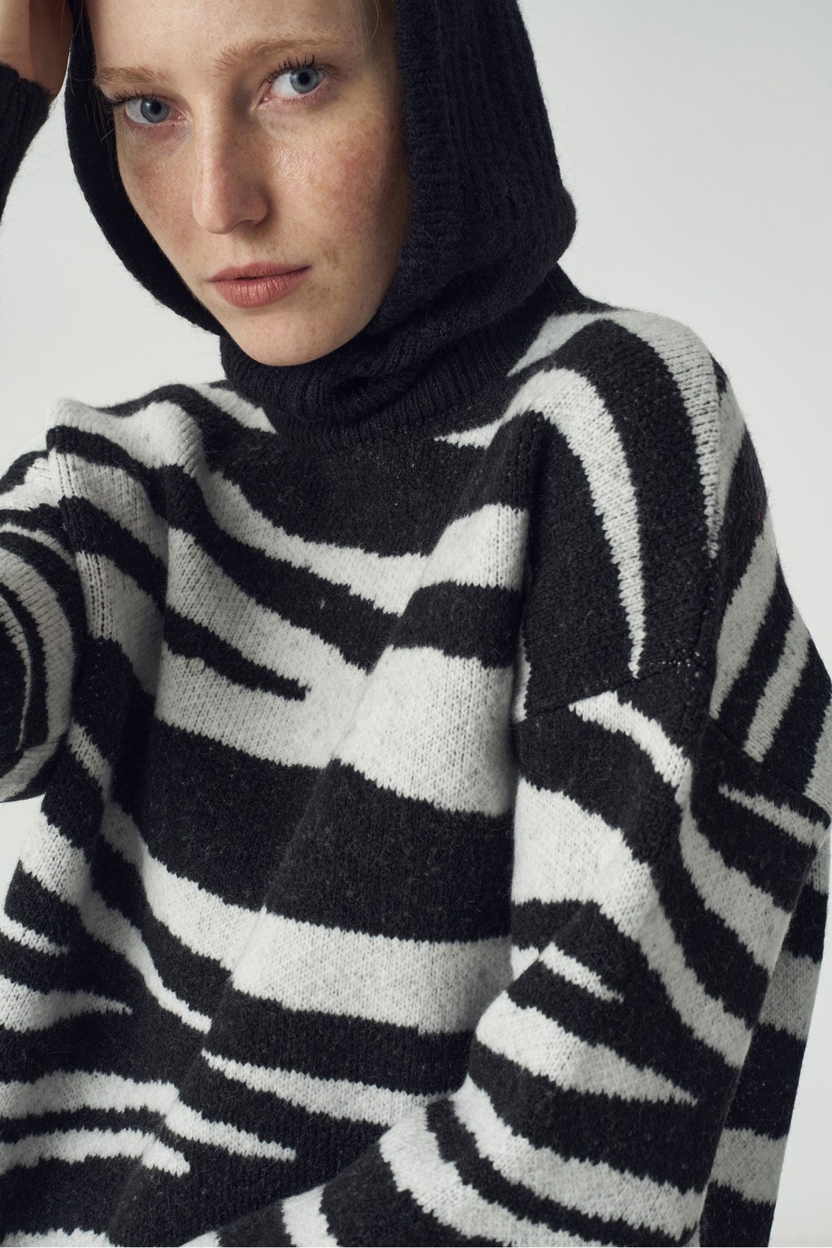 Zebra trui (Zwart)