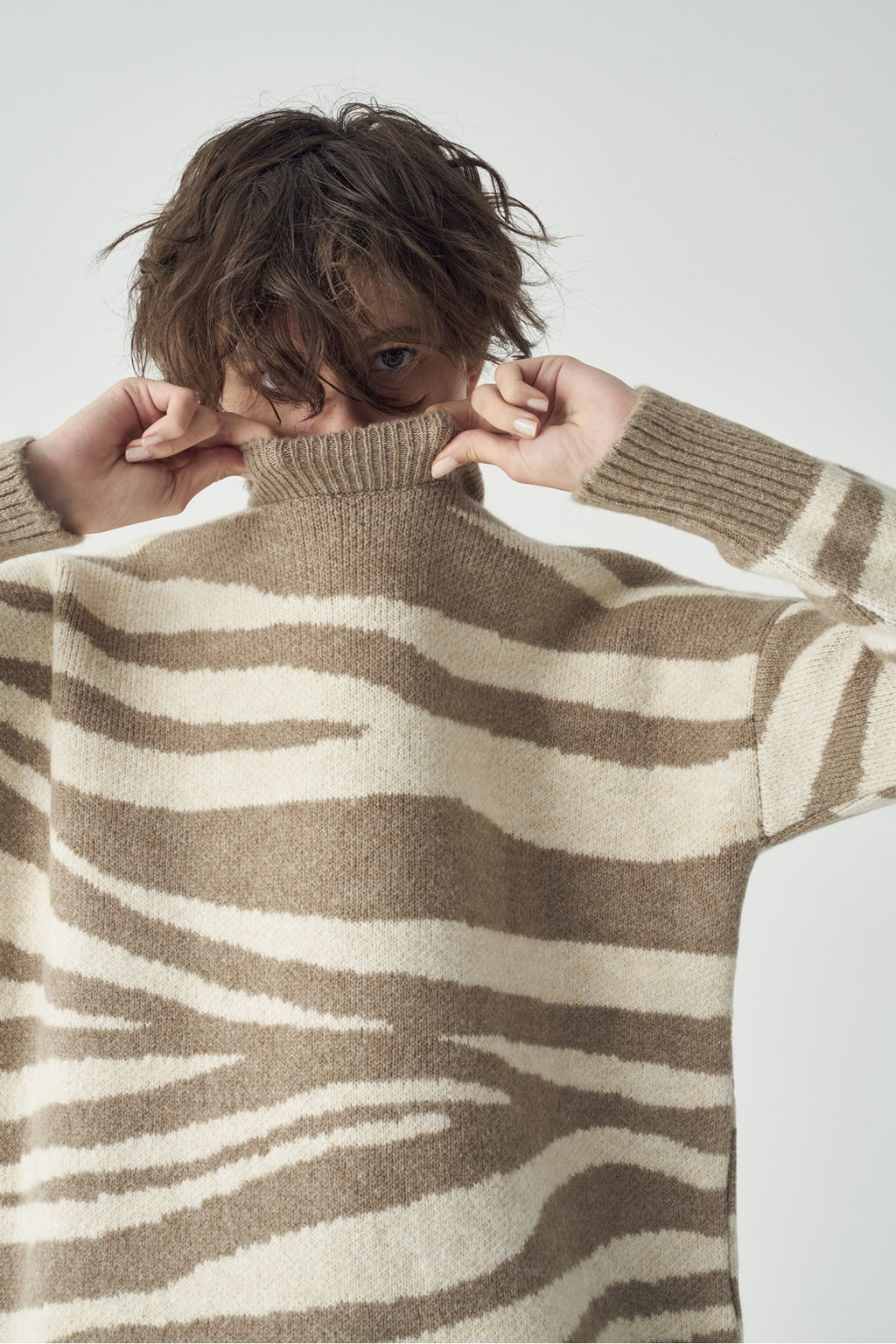 Zebra trui (Bruin)